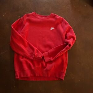 NIKE. Red crewneck sweatshirt. Large.